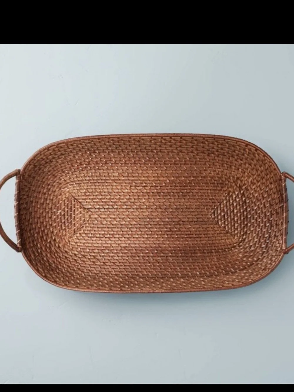 Rattan Decor Tray with Handles from Hearth & Hand™ with Magnolia.